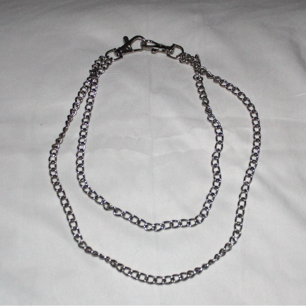 Silver hook accessory chain